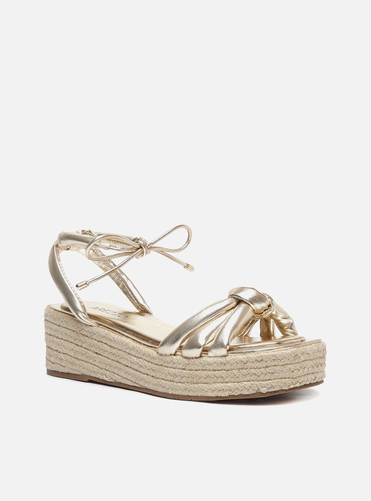 Sandália Dourada Corda Flatform Lana — foto 4