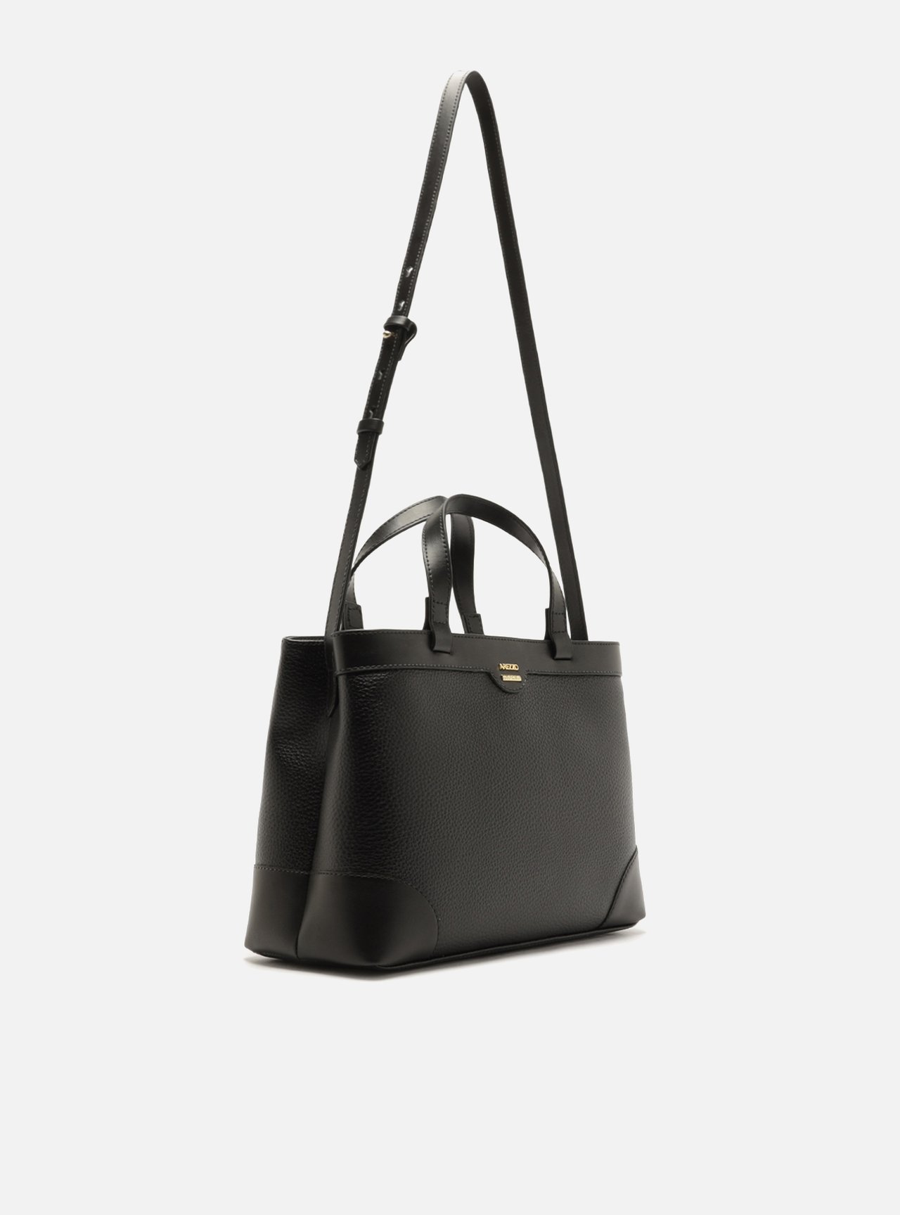 Bolsa Tote Preta Média Recortes — foto 4