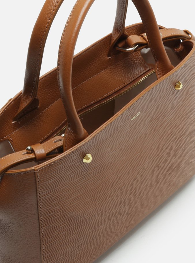Bolsa Tote Marrom Couro Bella Média Cúrcuma