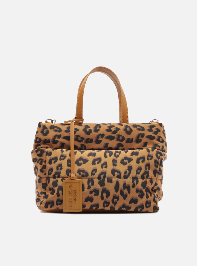 Bolsa Tiracolo Animal Print Nylon Gigi Pequena