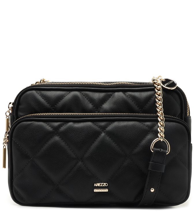 Bolsa Tiracolo Preta Matelassê