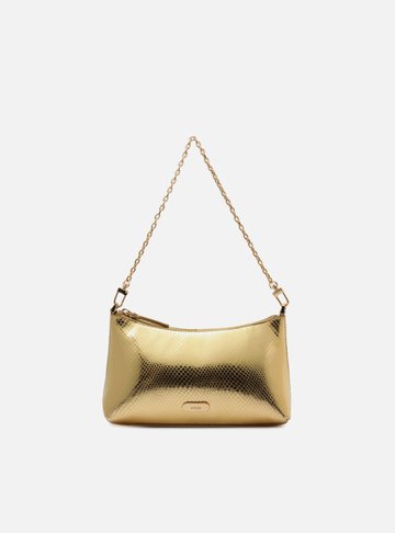 Bolsa Tiracolo Dourada Snake Pequena Corrente