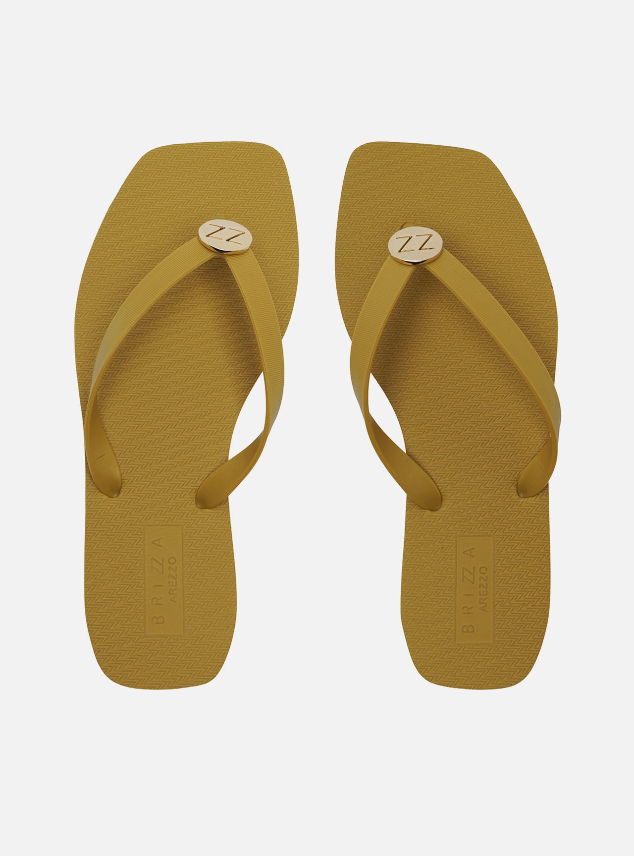 Chinelo de Dedo Verde Flatform Metais Brizza — foto 1