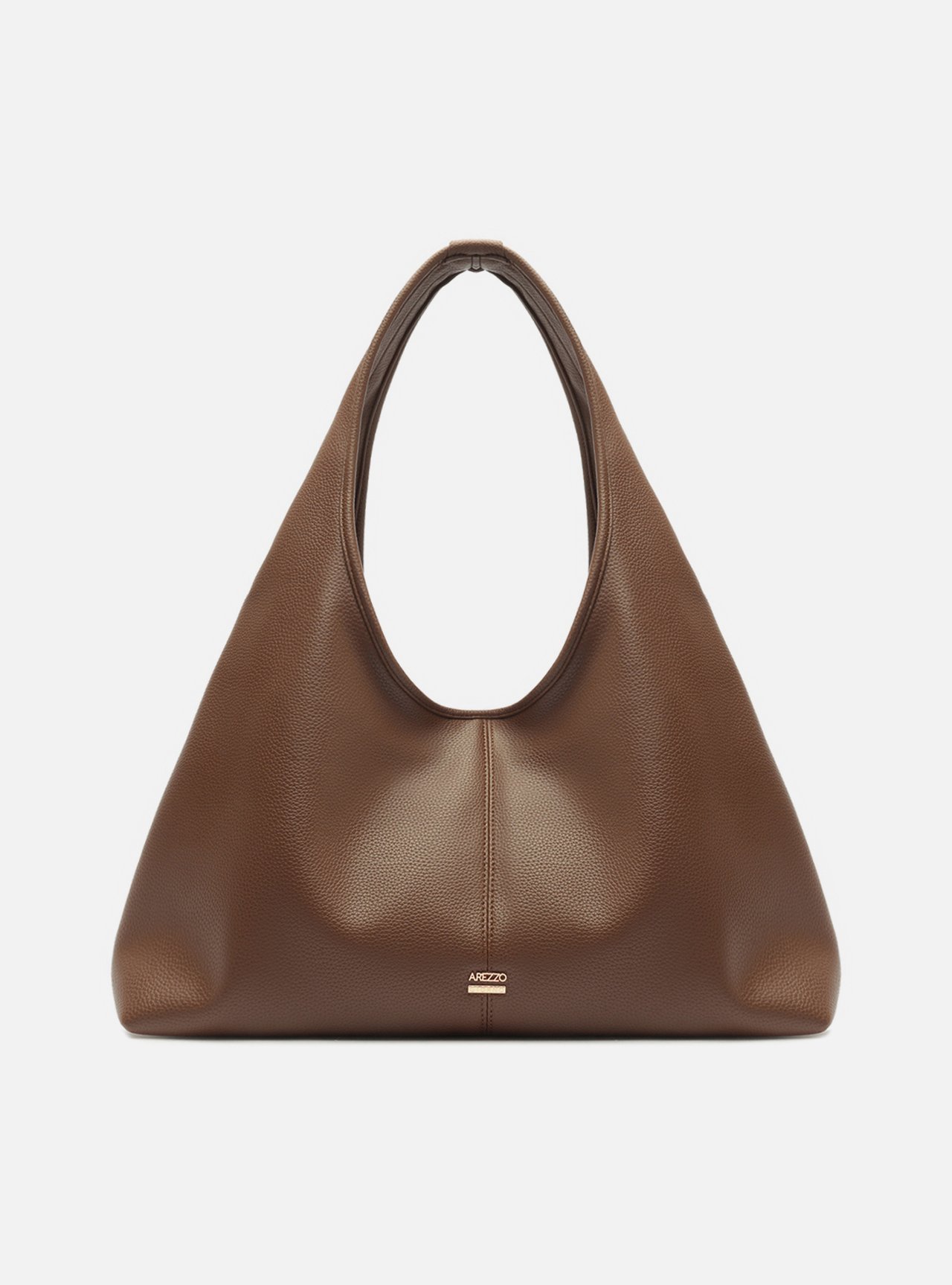 Bolsa Hobo Marrom Média Metais — foto 1