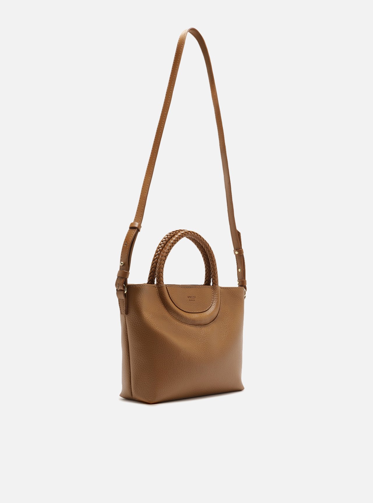 Bolsa Tote Marrom Média Alça Trançada — foto 5