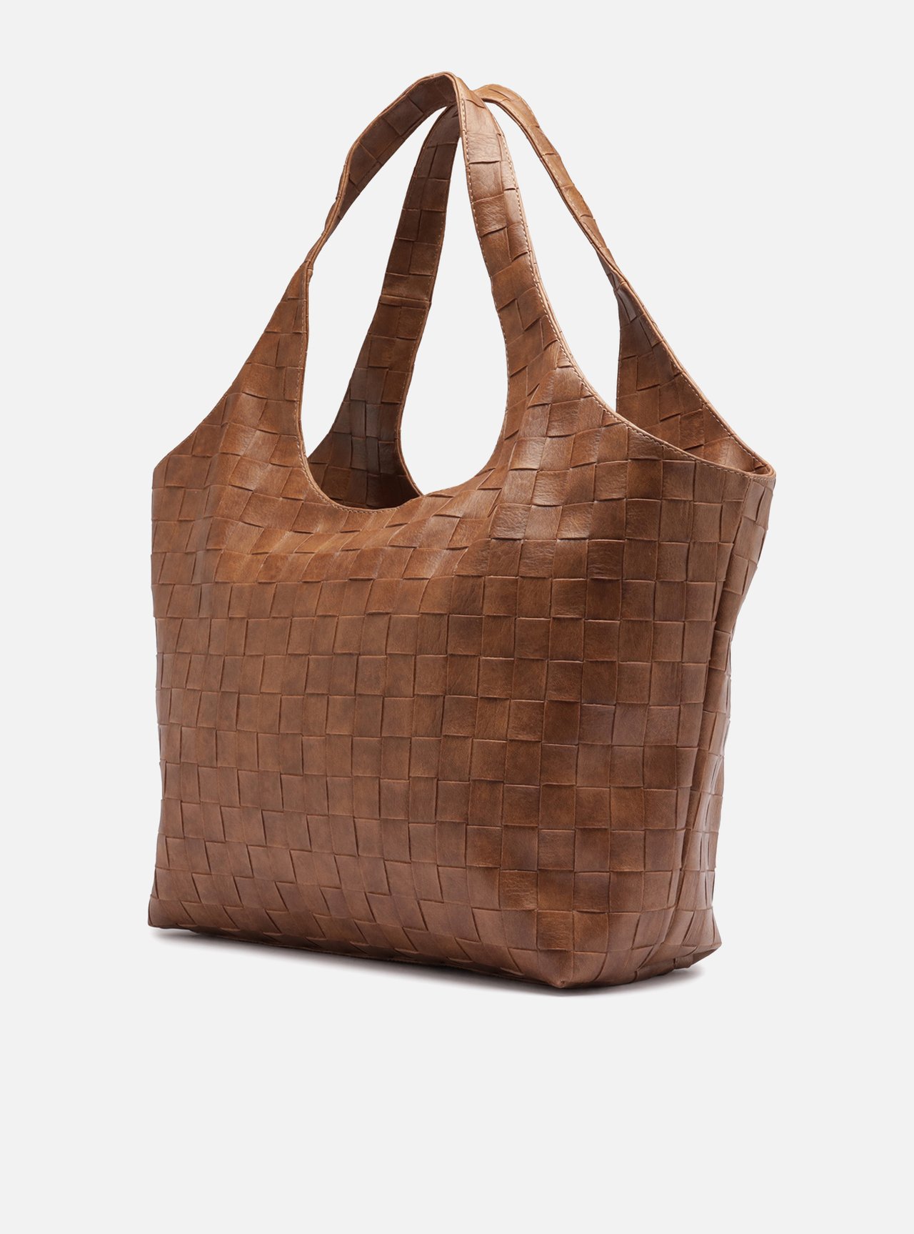 Bolsa Hobo Marrom Grande Tressê — foto 2