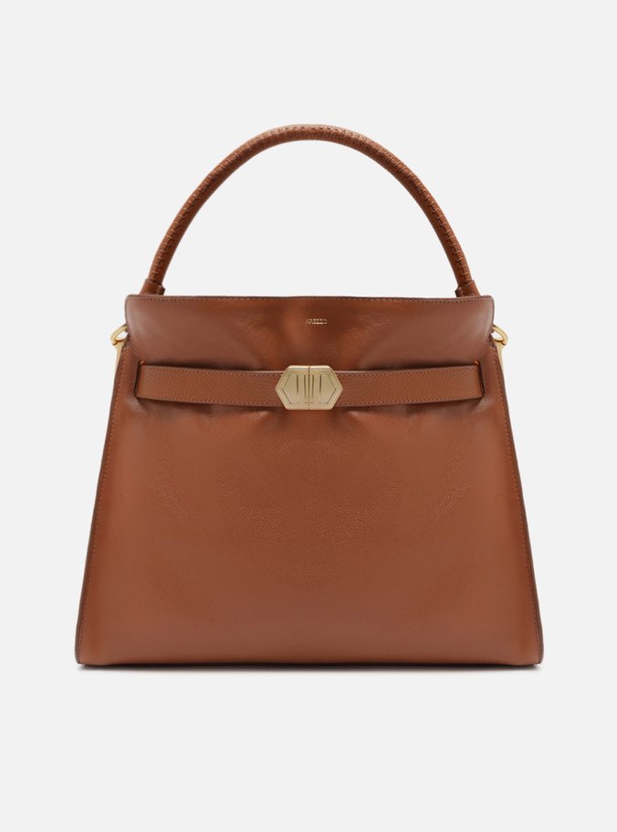 Bolsa Tote Marrom Couro Grande Color 