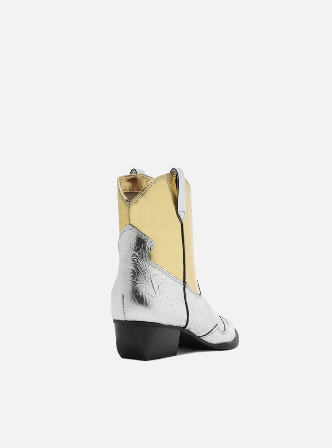 Bota Metalizada Cano curto 