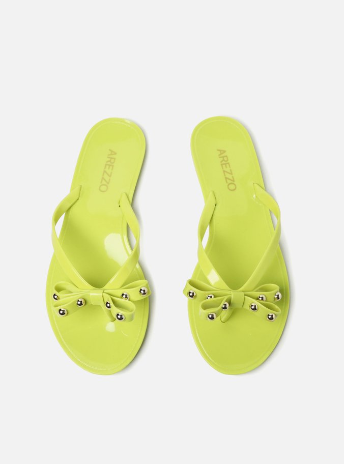 Rasteira Verde Flat Brizza