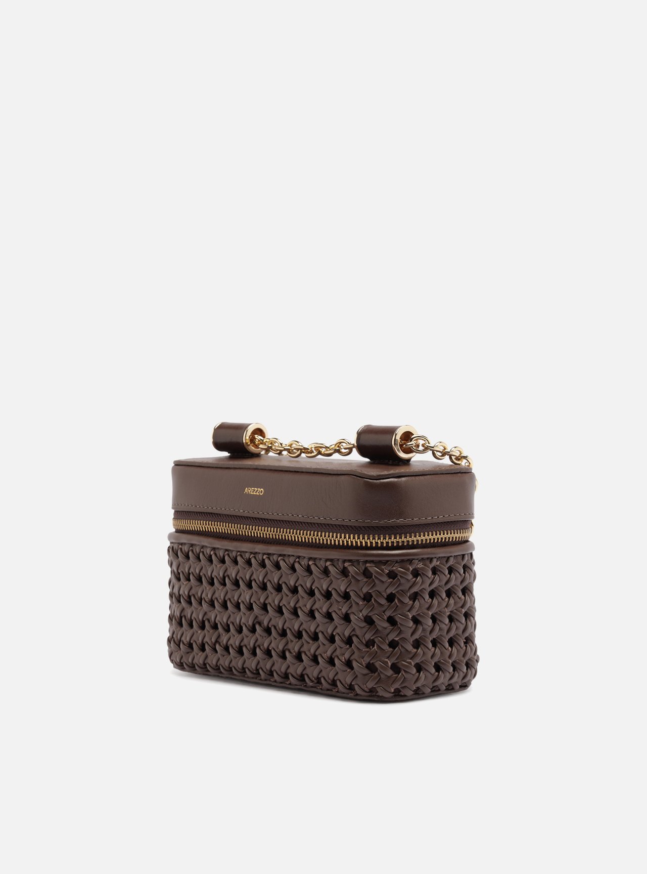 Bolsa Tiracolo Marrom Couro Media — foto 2