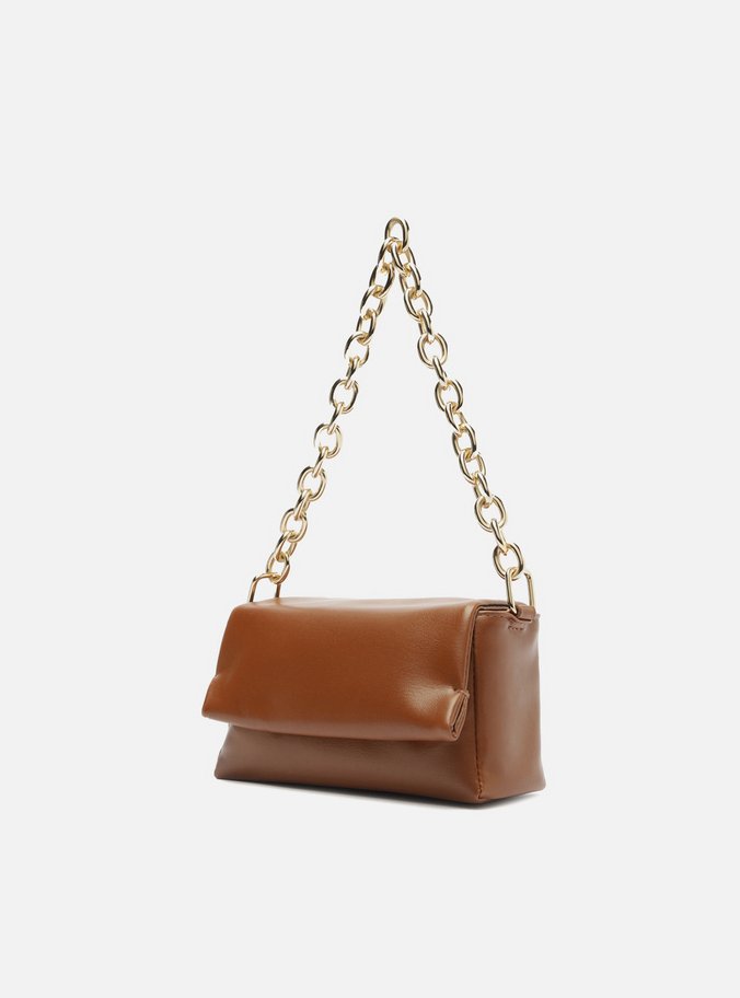 Bolsa Tiracolo Marrom Cúrcuma Pequena Alça Extra Corrente