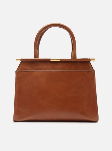 Bolsa Tote Marrom Couro Grande Rolotê