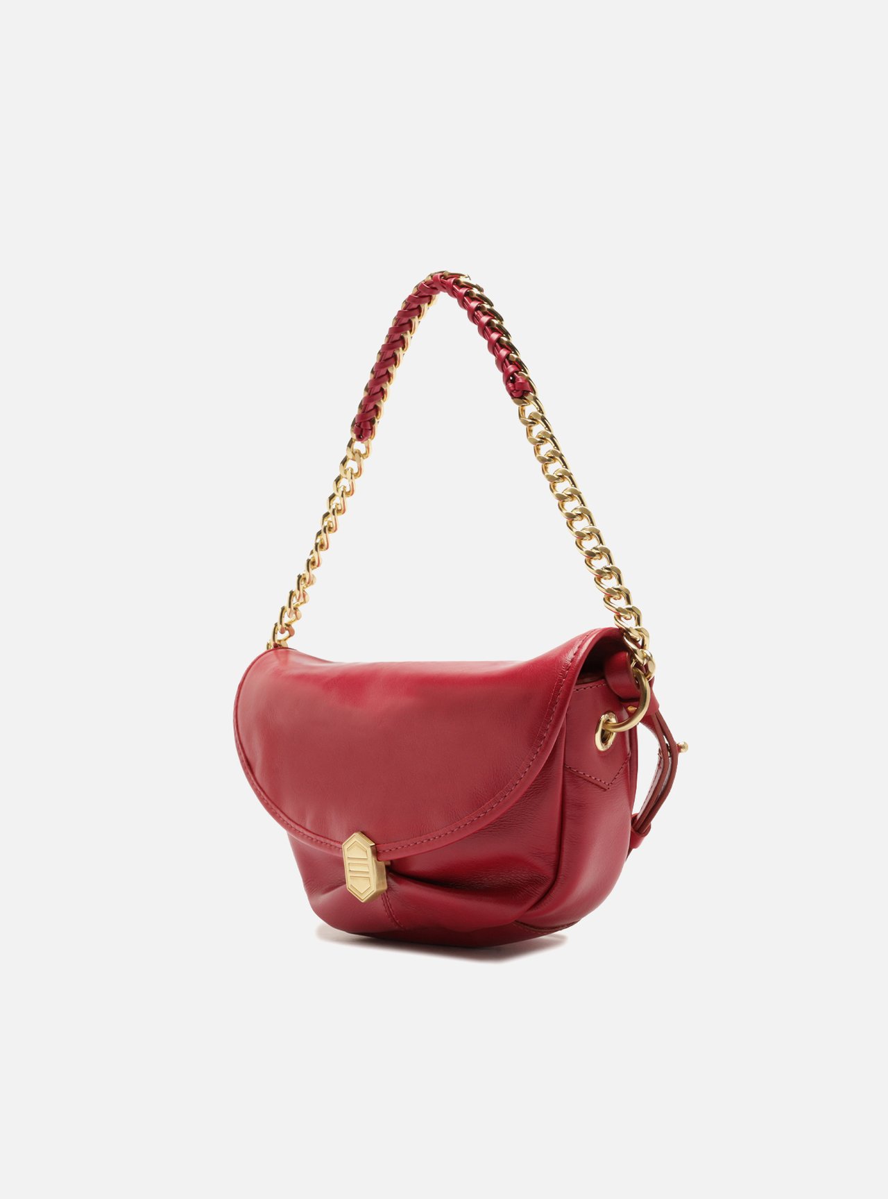 Bolsa Tiracolo Vermelha Couro Pequena — foto 2