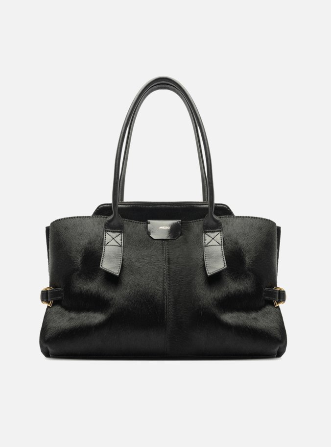 Bolsa Tote Preta Pelo Couro Grande