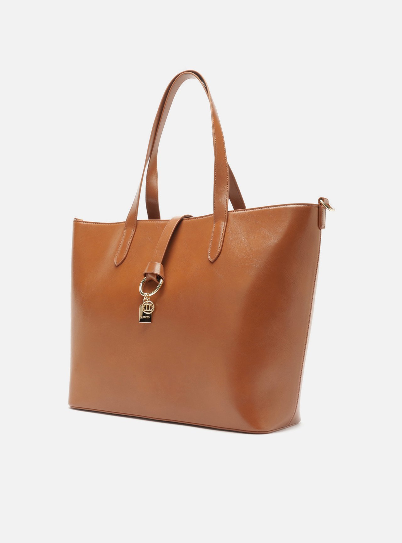 Bolsa Tote Marrom Grande Metais — foto 2