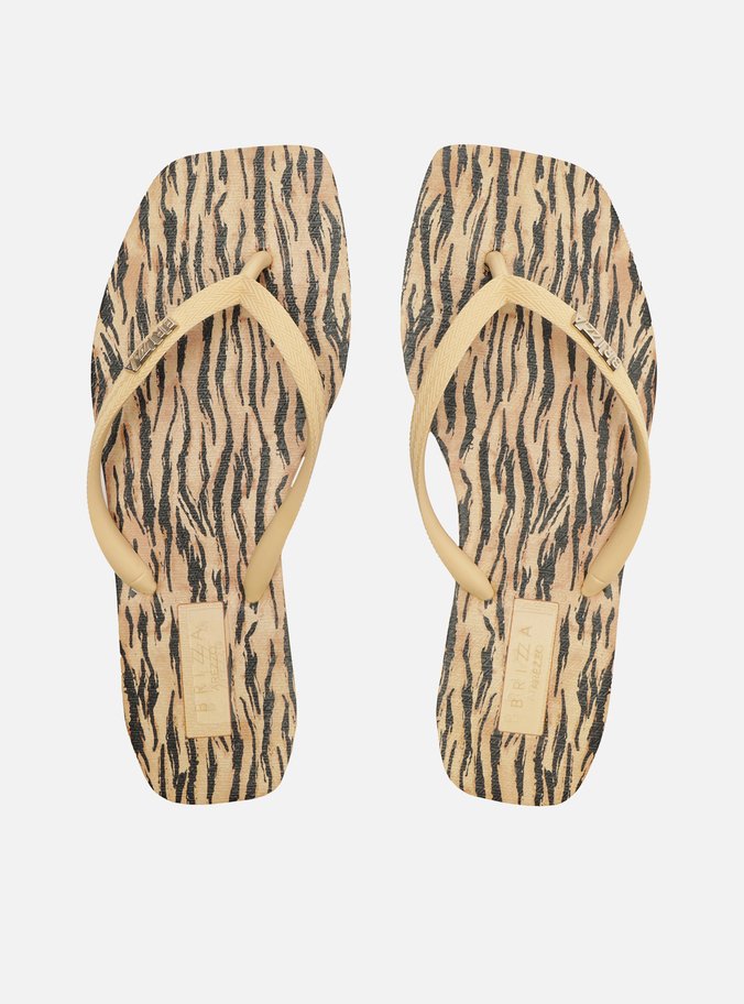 Chinelo de Dedo Animal Print Square Brizza