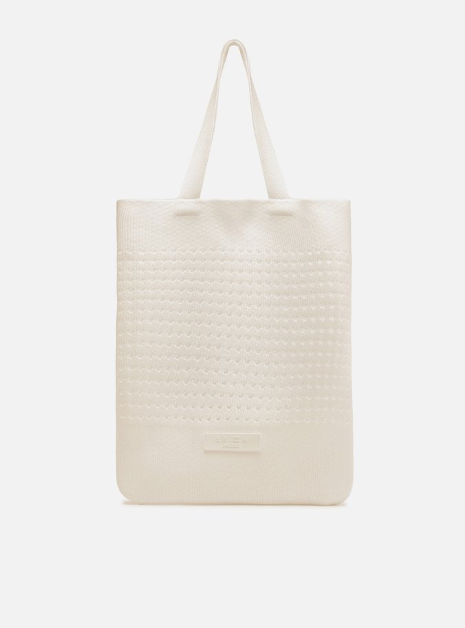 Bolsa Shopping Branca Crochê Grande Marina
