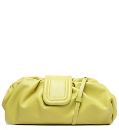 Bolsa Tiracolo Verde Grande de Couro Fiore