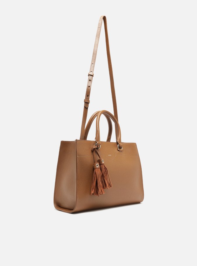 Bolsa Tote Marrom Couro Grande Barbicacho
