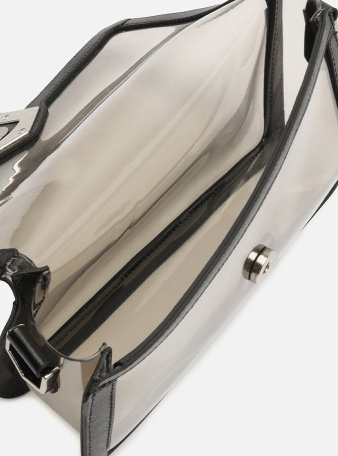 Bolsa Tiracolo Preta Vinil Média