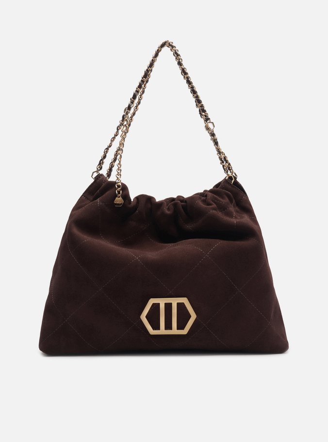 Bolsa Hobo Marrom Couro Acamurçado Esther Grande