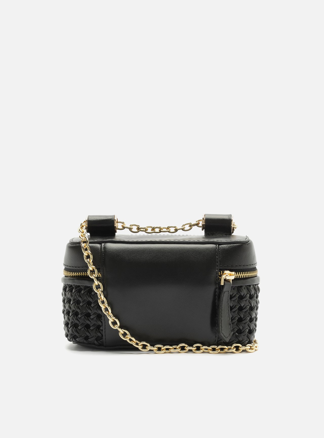 Bolsa Tiracolo Preta Couro Média — foto 3