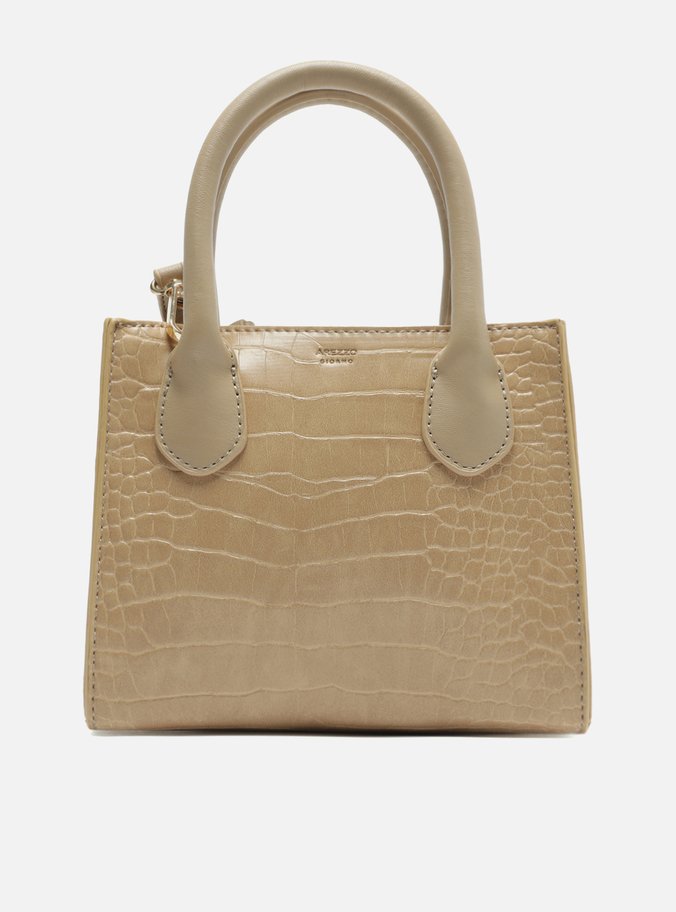 Bolsa Nude Tote Croco Pequena