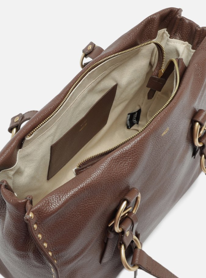 Bolsa Shopping Marrom Couro Cora Grande