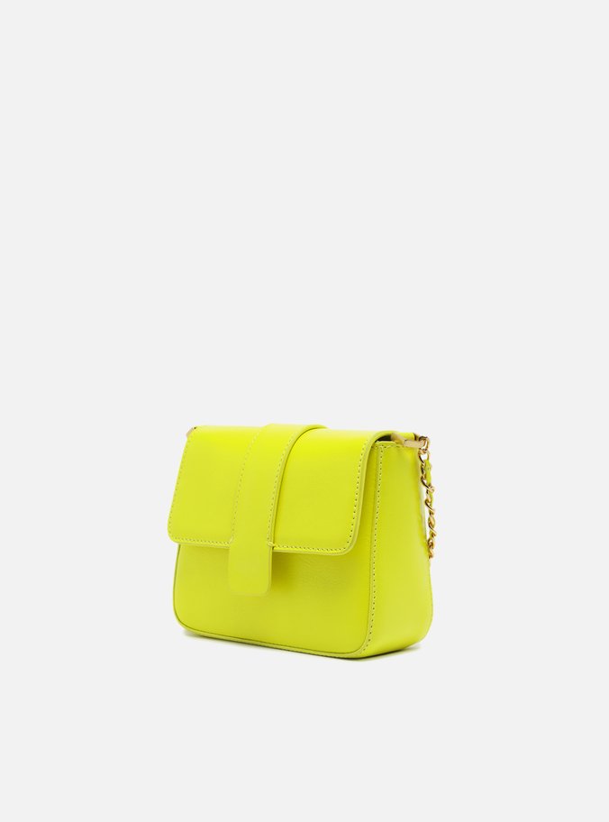Bolsa Tiracolo Amarela Couro Limoncello Pequena