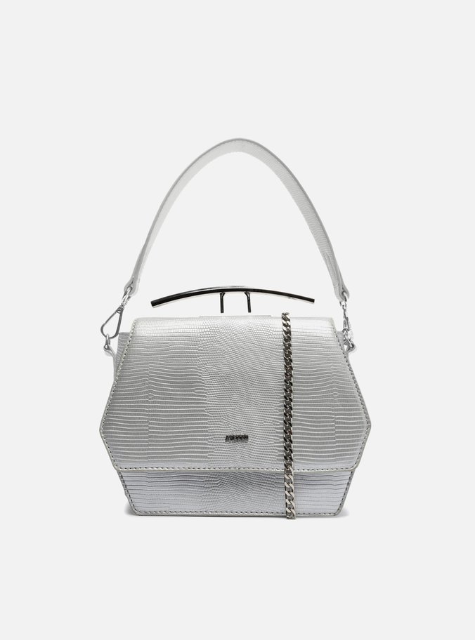 Bolsa Tiracolo Prata Lizard Pequena