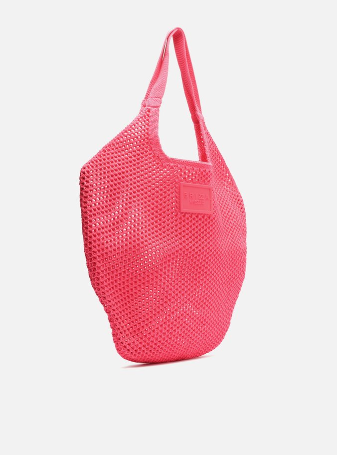 Bolsa Shopping Rosa Crochê Mayra Grande