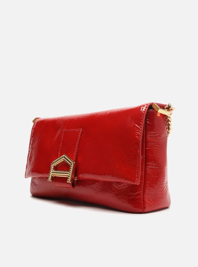 Bolsa Tiracolo Vermelha Couro  Média