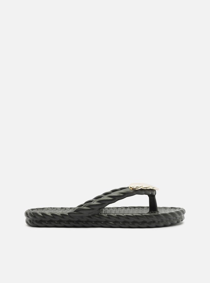 Chinelo de Dedo Preto Bico Redondo Brizza
