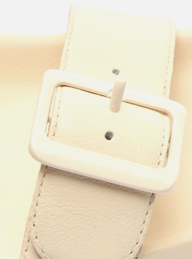 Papete Off-White Couro Tratorada Tiras