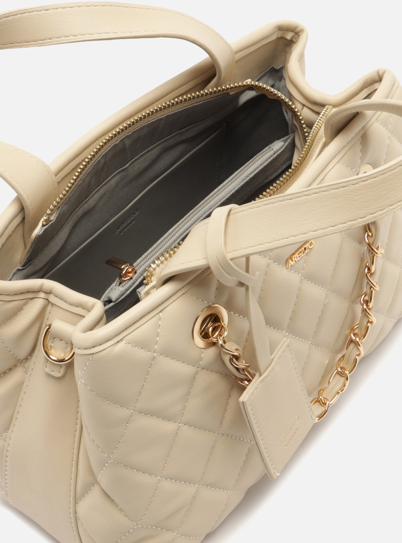 Bolsa Tote Branca Média Matelassê — foto 4