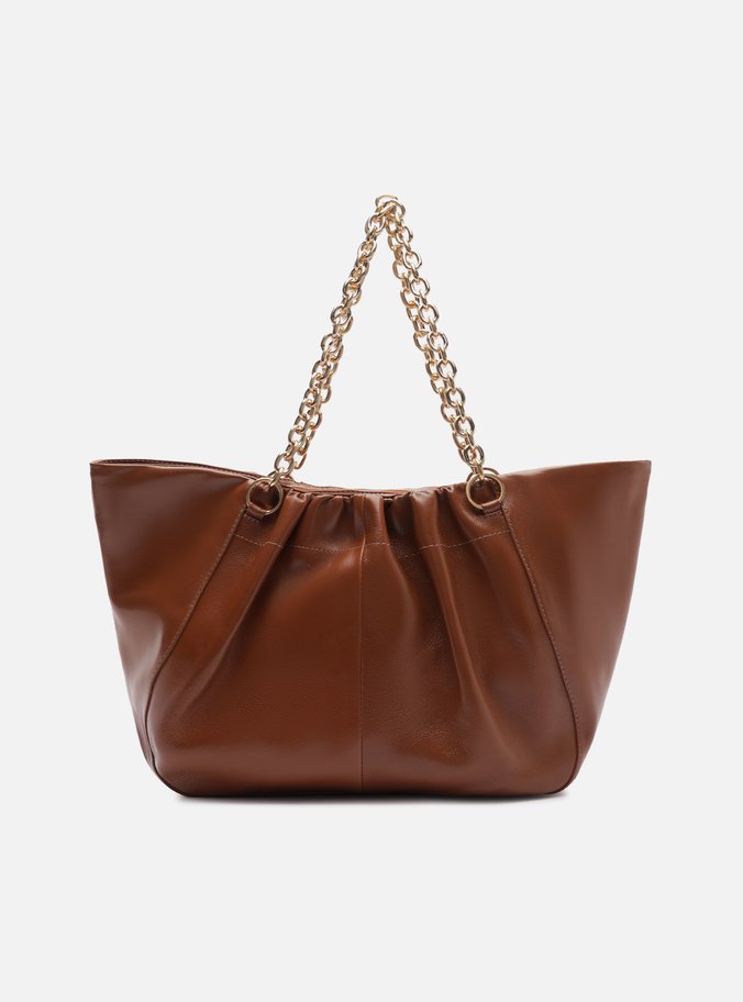 Bolsa Shopping Caramelo Couro Worn Grande