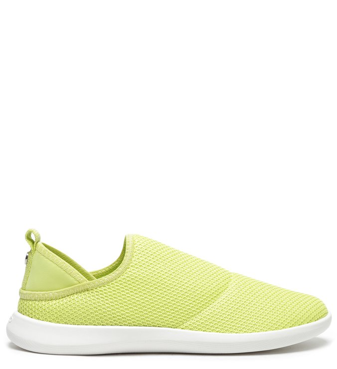 Slip On Amarelo Knit Solado Esportivo