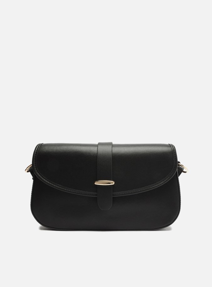 Bolsa Tiracolo Preta Detalhe Pequena