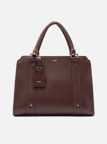 Bolsa Tote Marrom Couro Piazza Grande