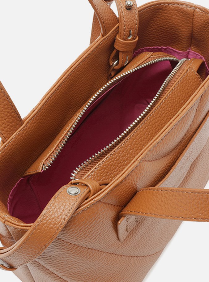 Bolsa Tote Marrom Zíper Média