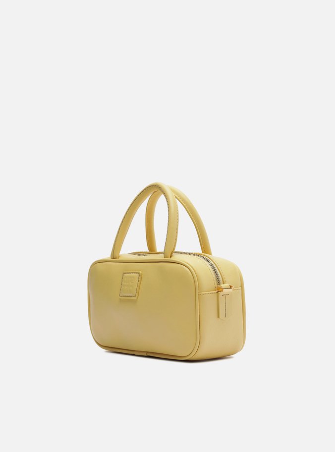 Bolsa Tiracolo Amarela Couro Bead ZZ Pequena