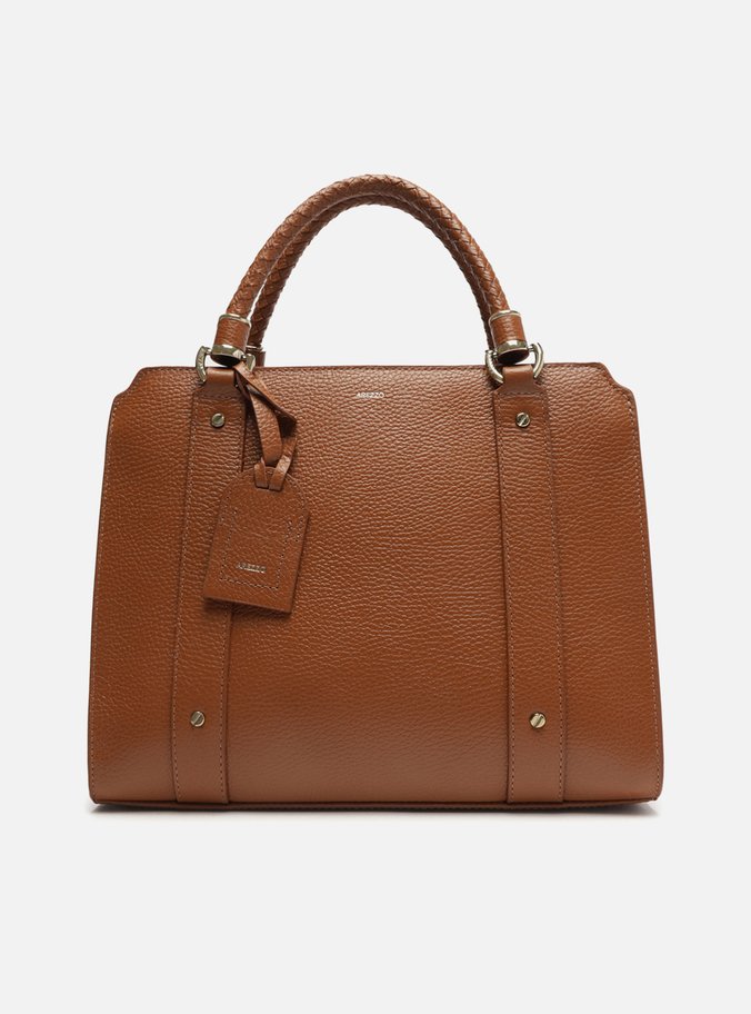 Bolsa Tote Marrom Camel Couro Piazza Grande