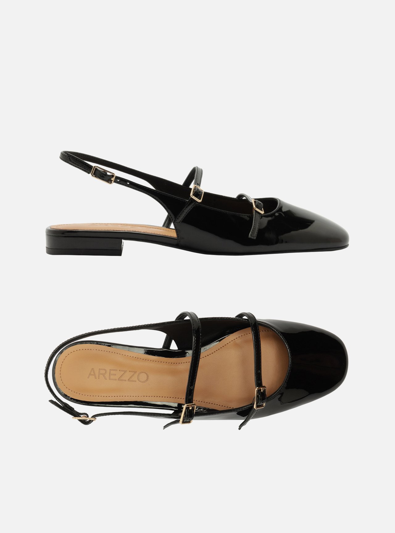 Sapatilha Preta Verniz Tiras Slingback — foto 6