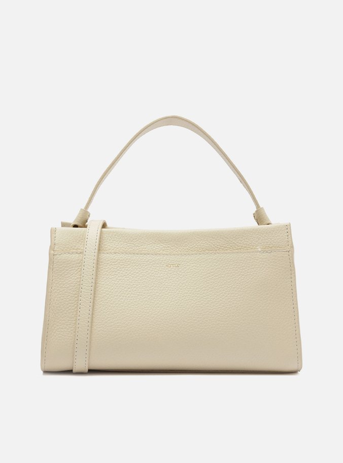 Bolsa Tote Off-White Couro Grande Retangular Costuras