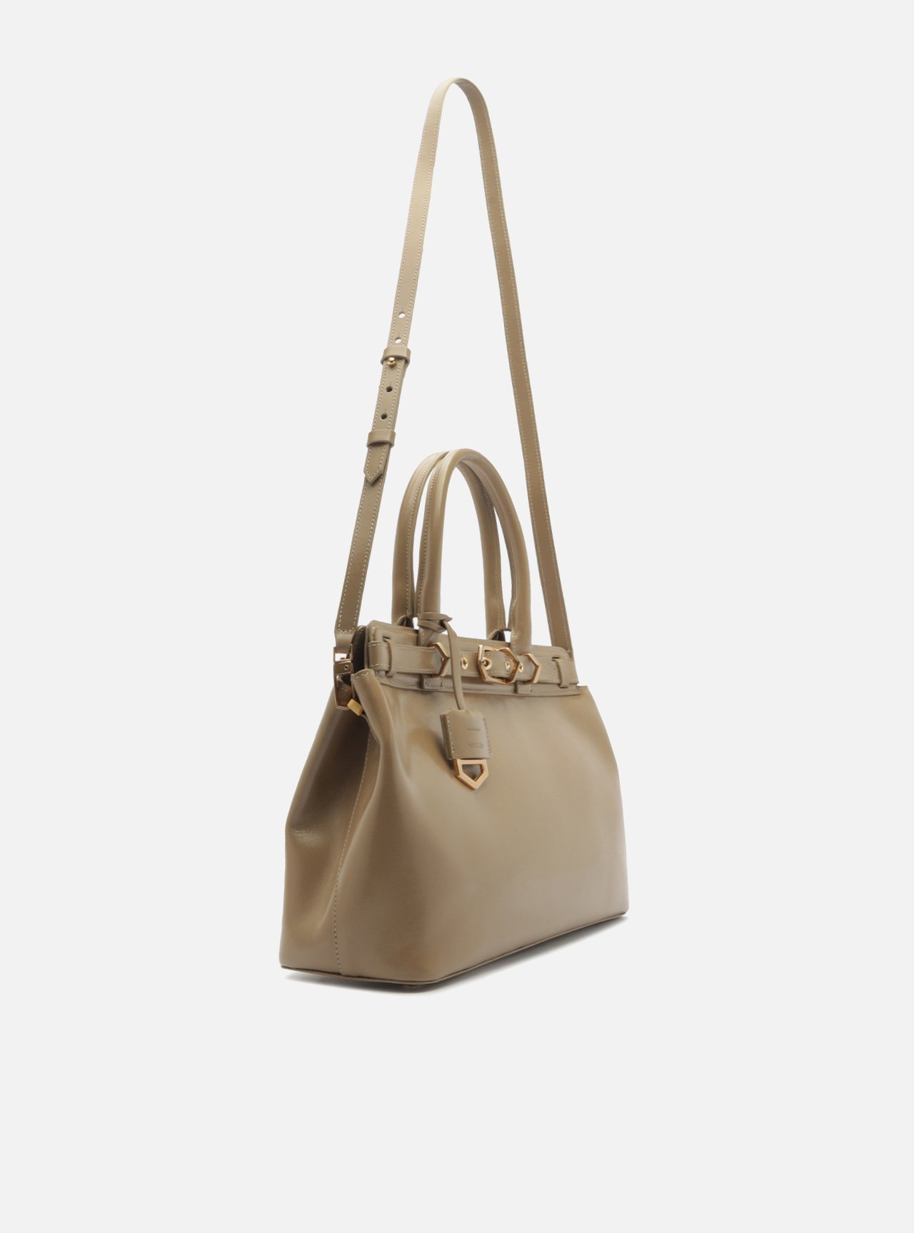 Bolsa Tote Cinza Couro Grande Bag Charm Victória — foto 5