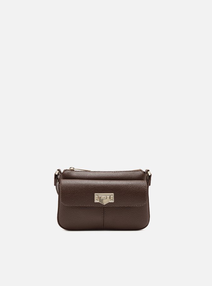 Bolsa Tiracolo Marrom Pequena Encaixe Metal
