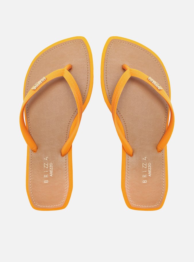 Chinelo de Dedo Laranja Leaf Recouro Brizza