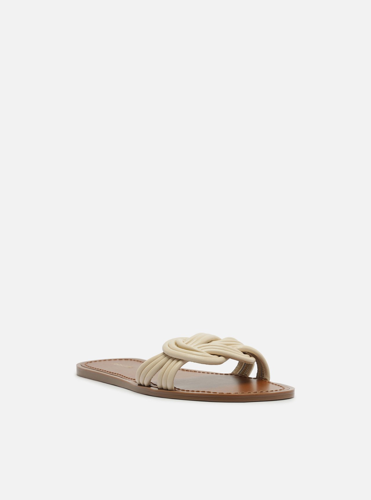 Rasteira Off White Slide Tiras Enlace — foto 2