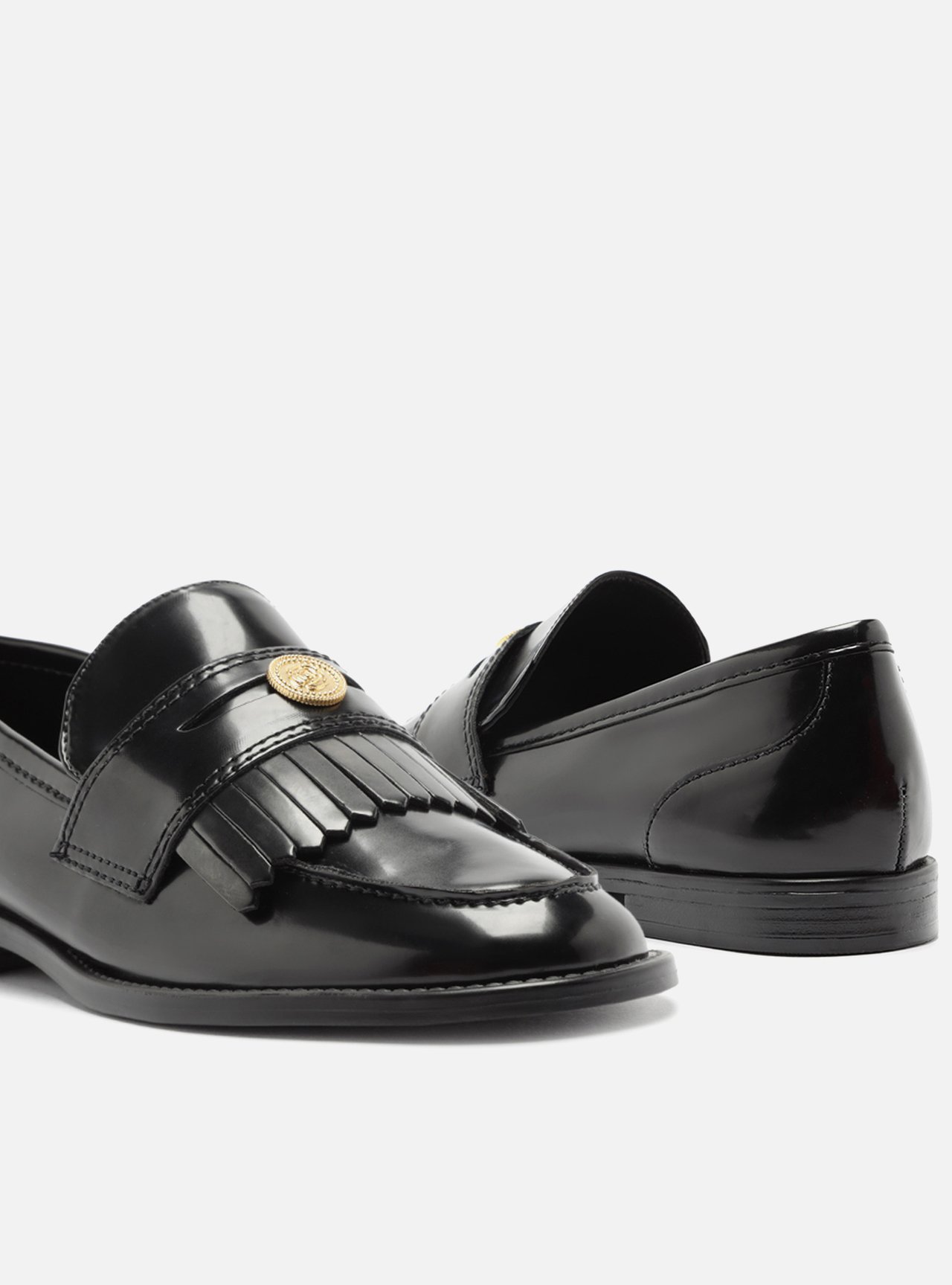 Mocassim Preto Bico Redondo Barbicacho — foto 4