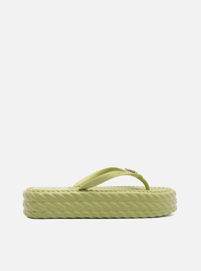 Sandália Verde Flatform Marrocos Mid Flip Flop Bacio